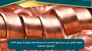 هبوط مفاجئ في سعر كيلو النحاس الأحمر والأصفر اليوم 30 يوليو 2025.. كم وصل السعر؟